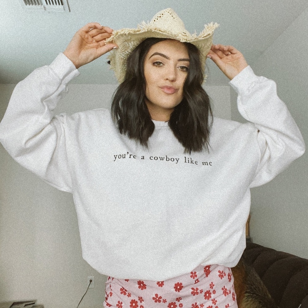 Taylor Swift Cowboy Like Me crew neck sweatshirt